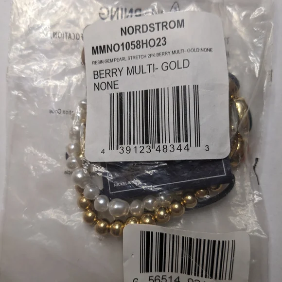 Nordstrom Melrose & Market Multi-Stone & Pearl‎ Stretch Bracelet Set NWT - Picture 6 of 6